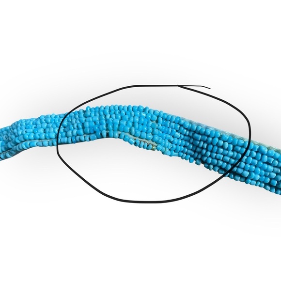 Funky Y2K Vintage Christiana Hand Beaded Zebra Print & Blue Square Crossbody Bag - Picture 10 of 14